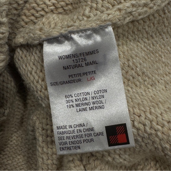 Woolrich Merino Wool Blend Full Zip Sweater Gray Womens L Cardigan - Picture 8 of 8